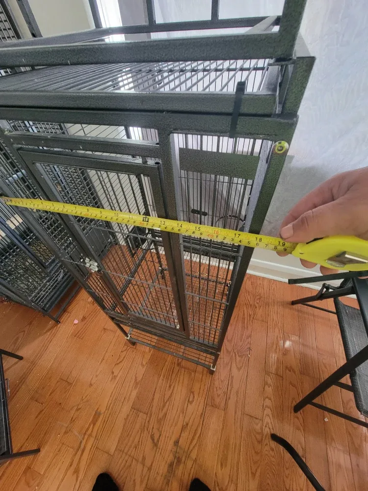 Large Black Bird Cage - 31"x19"x52" image indicator(4)