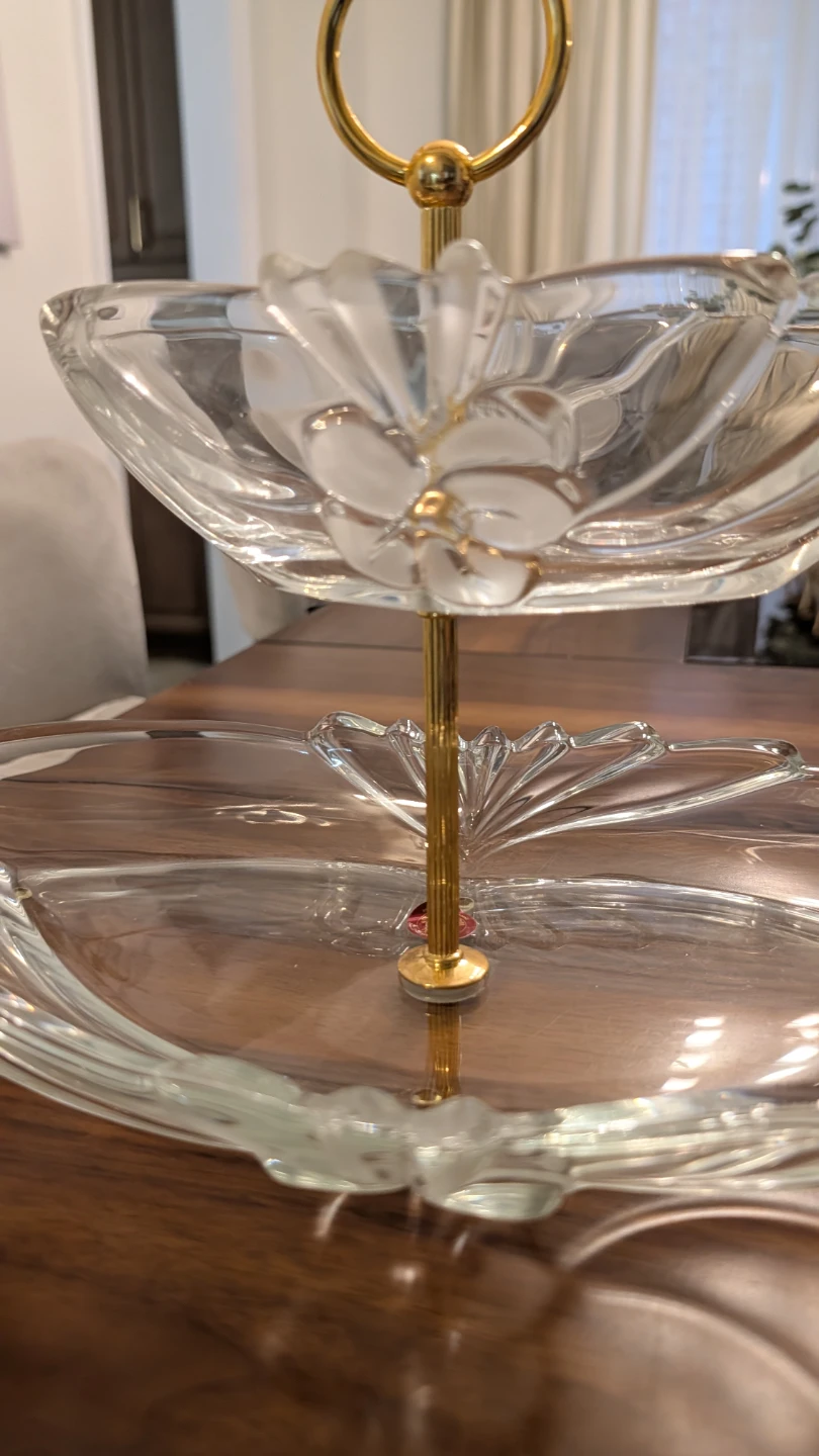 Elegant Glass 2-Tier Serving Stand - photo 3