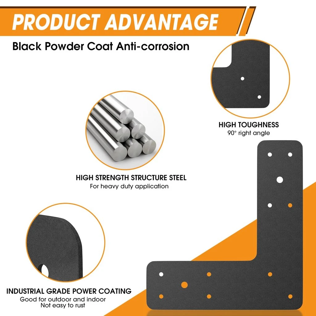 T Shape Bracket Plate Connector - 4pcs - photo 4