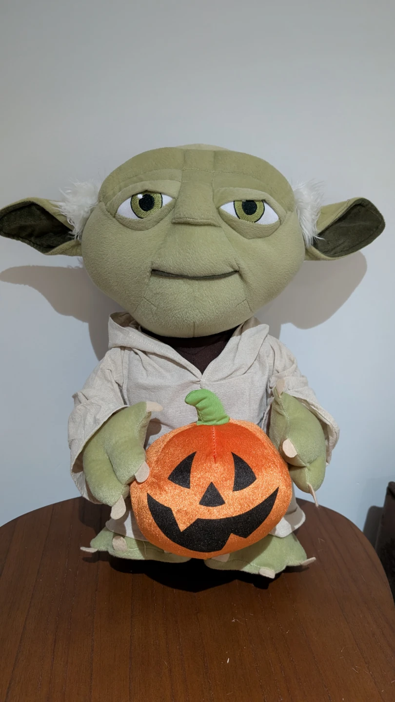 Yoda Plush with Pumpkin