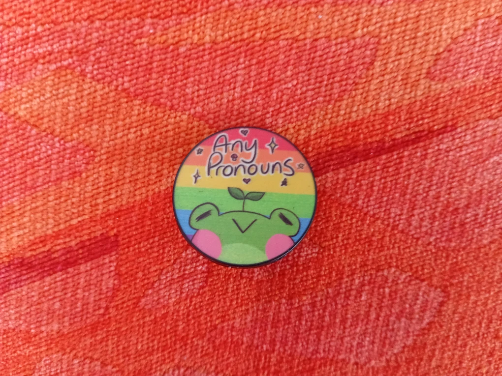 Pride/pronoun pin