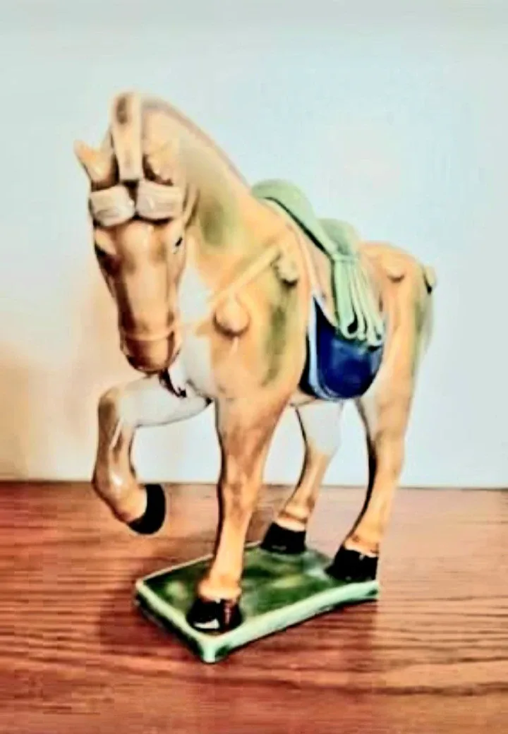 Vtg Chinese Imperial Tang Sancai Hand Crafted Horse
