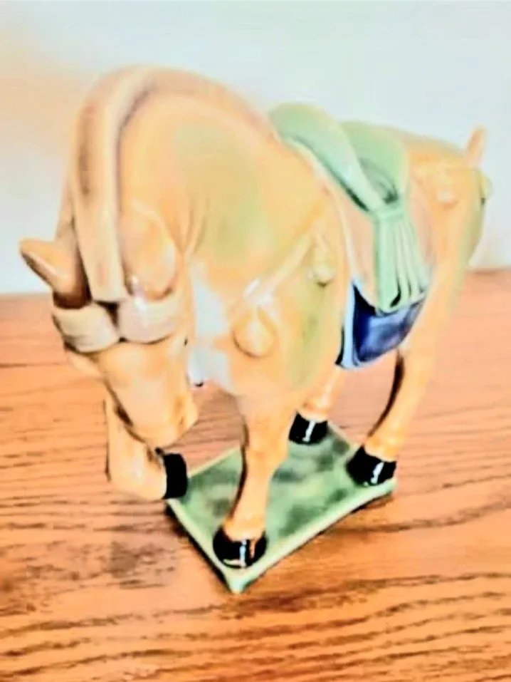 Vtg Chinese Imperial Tang Sancai Hand Crafted Horse image indicator(3)