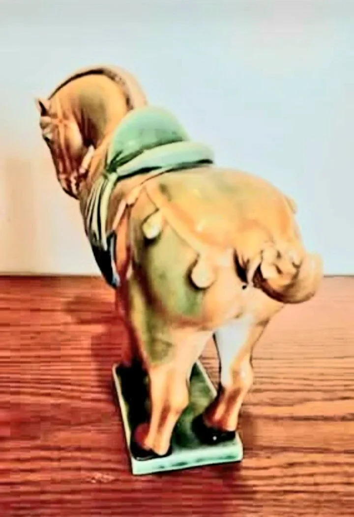 Vtg Chinese Imperial Tang Sancai Hand Crafted Horse image indicator(4)