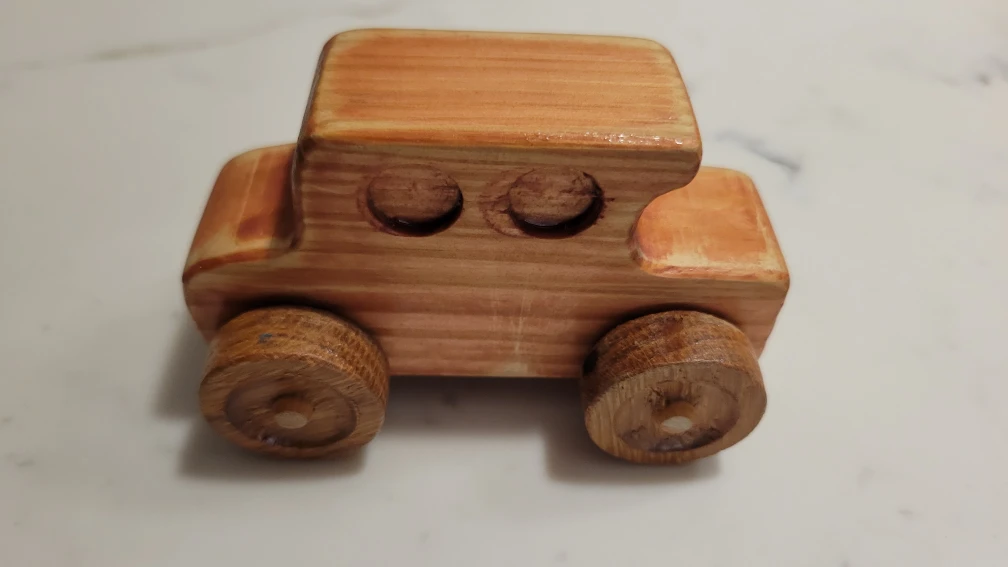 Handcrafted Wooden Toy Car & Squirrel -  #Cleanout