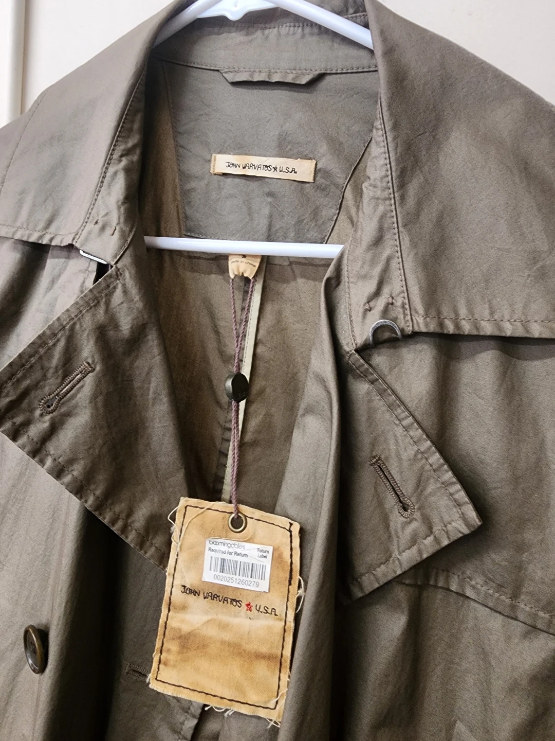 John Varvatos U.S.A. Trench Coat - Size S - photo 5