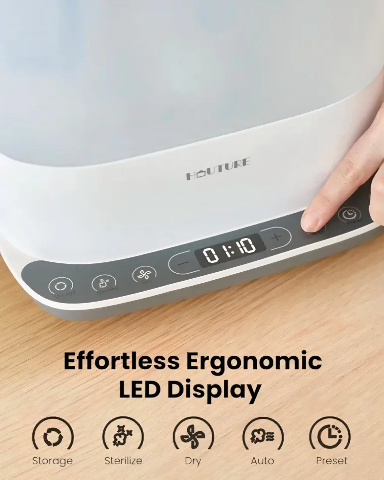 HAUTURE Baby Bottle Sterilizer and Dryer image indicator(4)