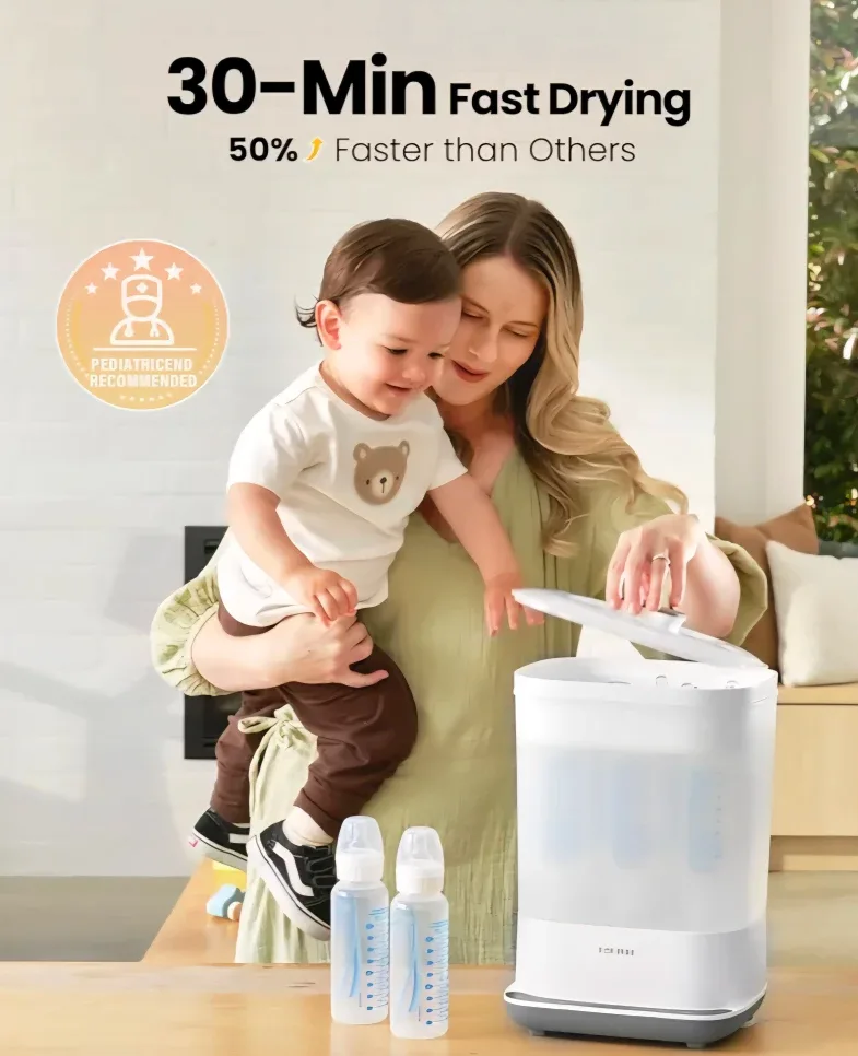 HAUTURE Baby Bottle Sterilizer and Dryer image indicator(5)