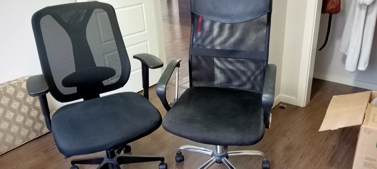 Two Black Office Chairs - photo 2