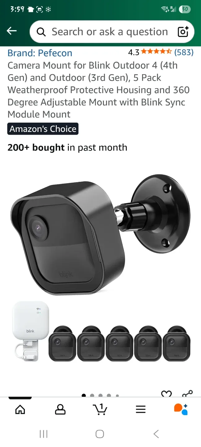 5 PACK Pefecon Camera Mount for Blink Outdoor 4 (4th Gen)