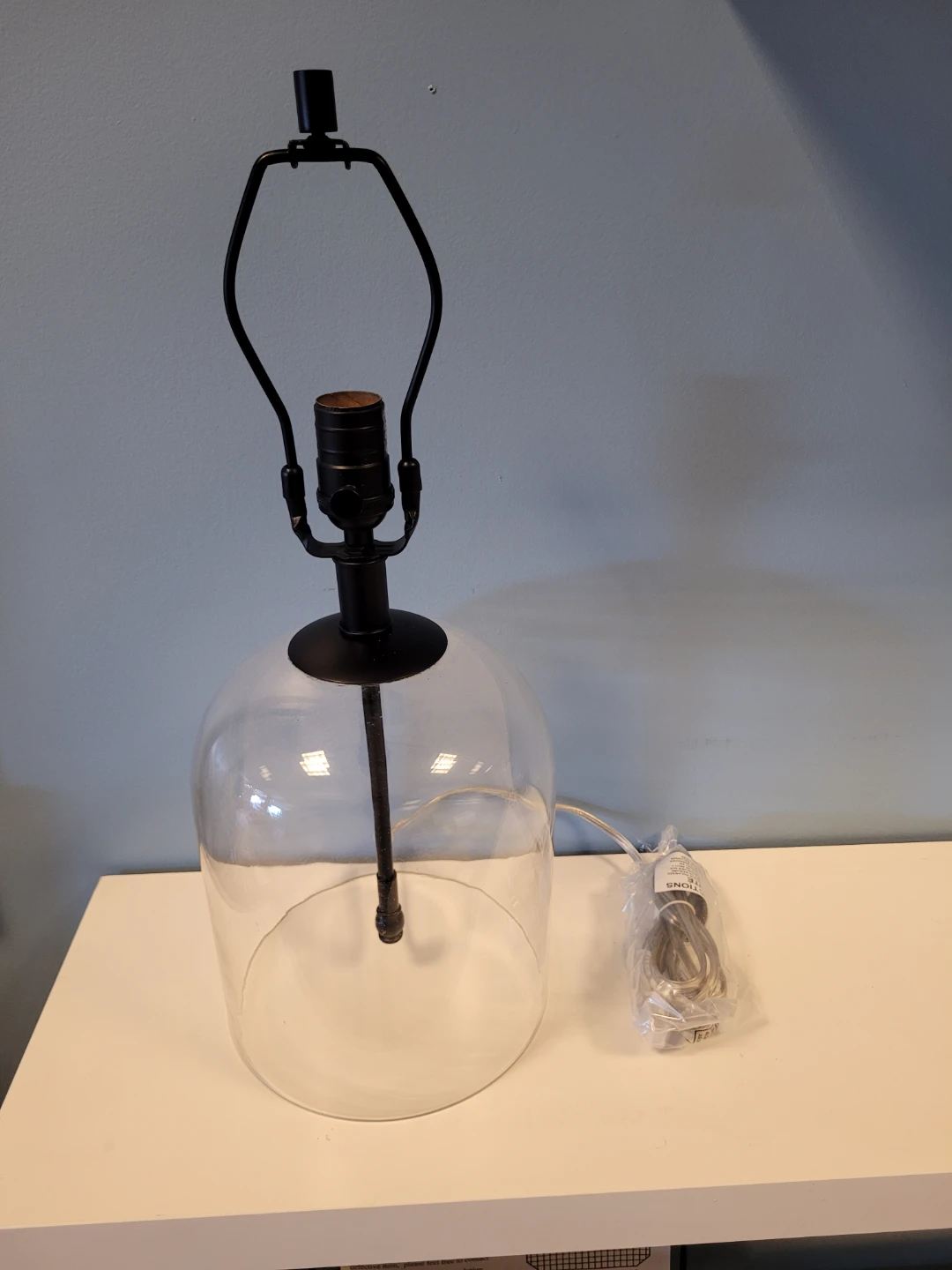 Pottery Barn Aria Glass Dome Table Lamp - NEW!!!