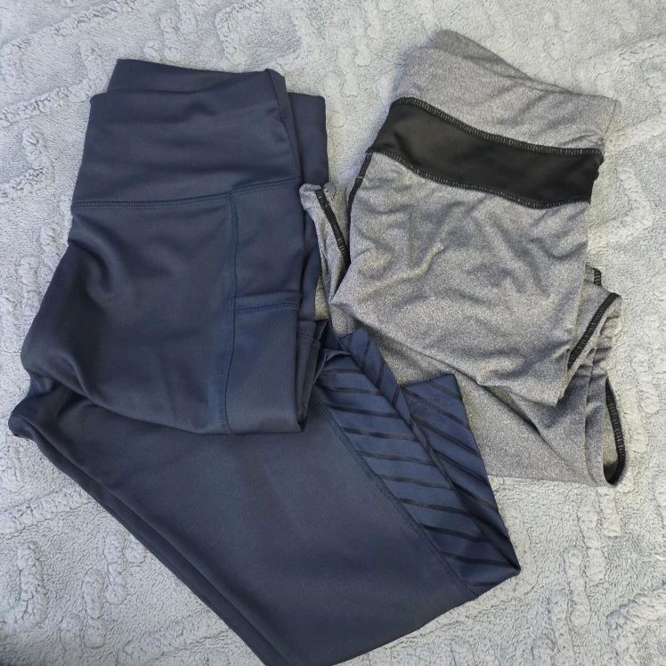 Two Pairs of Leggings - Grey and Blue
