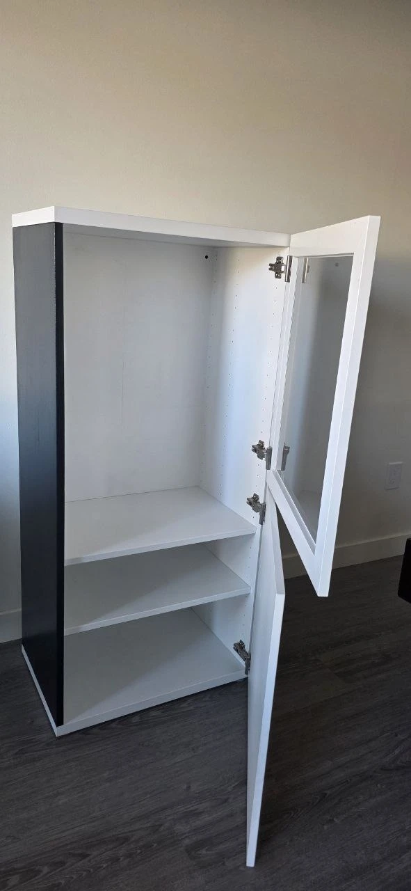 Display Cabinet - Black & White - 23.5x16.5x50 inches - photo 2