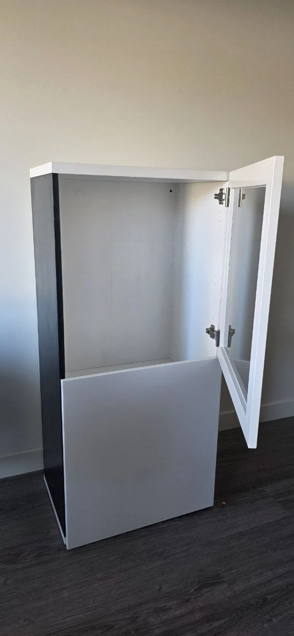 Display Cabinet - Black & White - 23.5x16.5x50 inches - photo 3