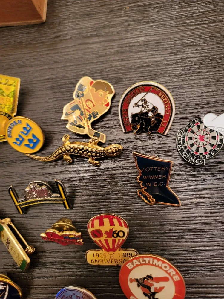 Lot of Vintage Collectible Pins image indicator(7)