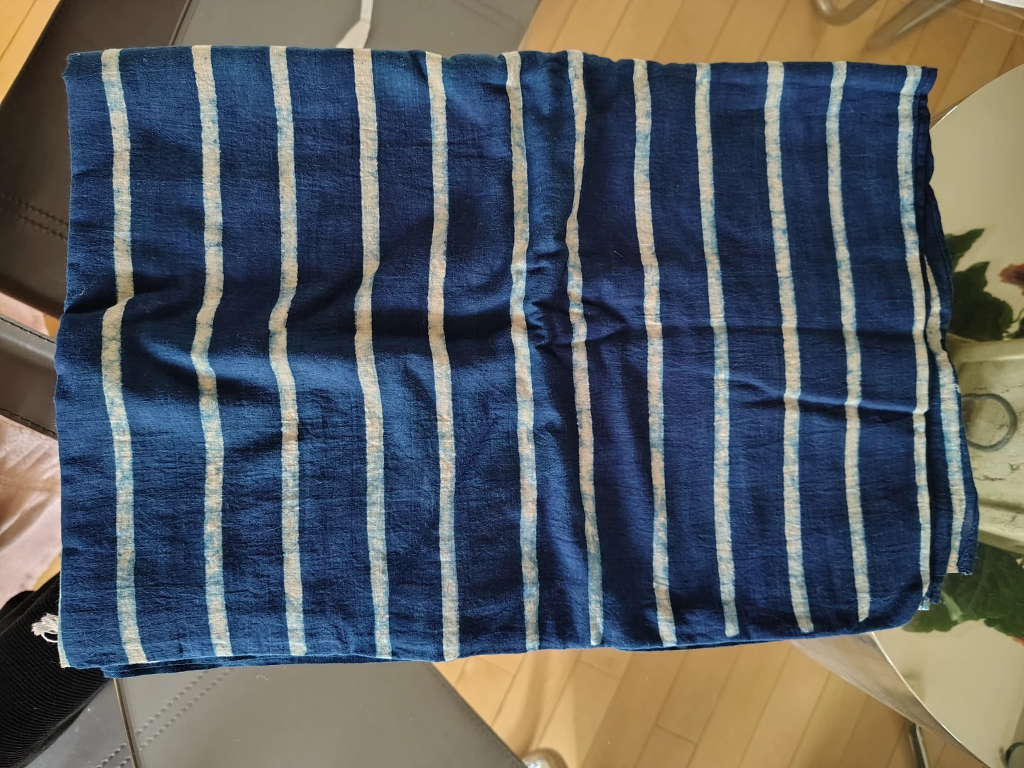 Beautiful Arjak Hand-Dyed Fabric from Sama'a-Indigo (8' x 4') - photo 4