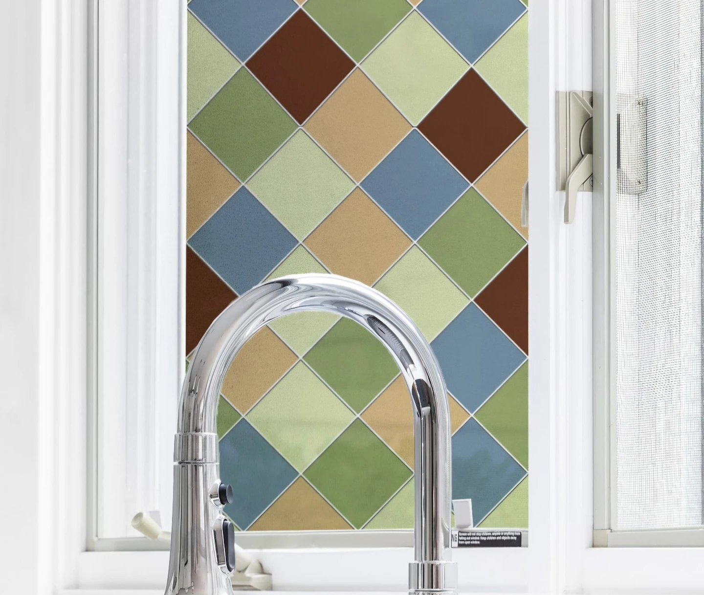 Window Privacy Film Stained Glass, 16.93"x78.74" - photo 2
