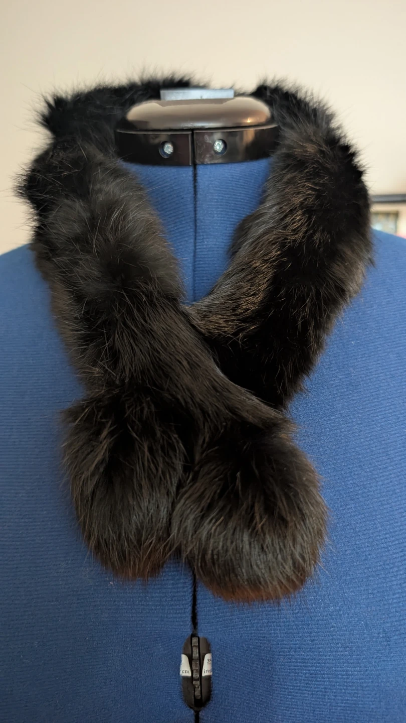 Black Fur Scarf