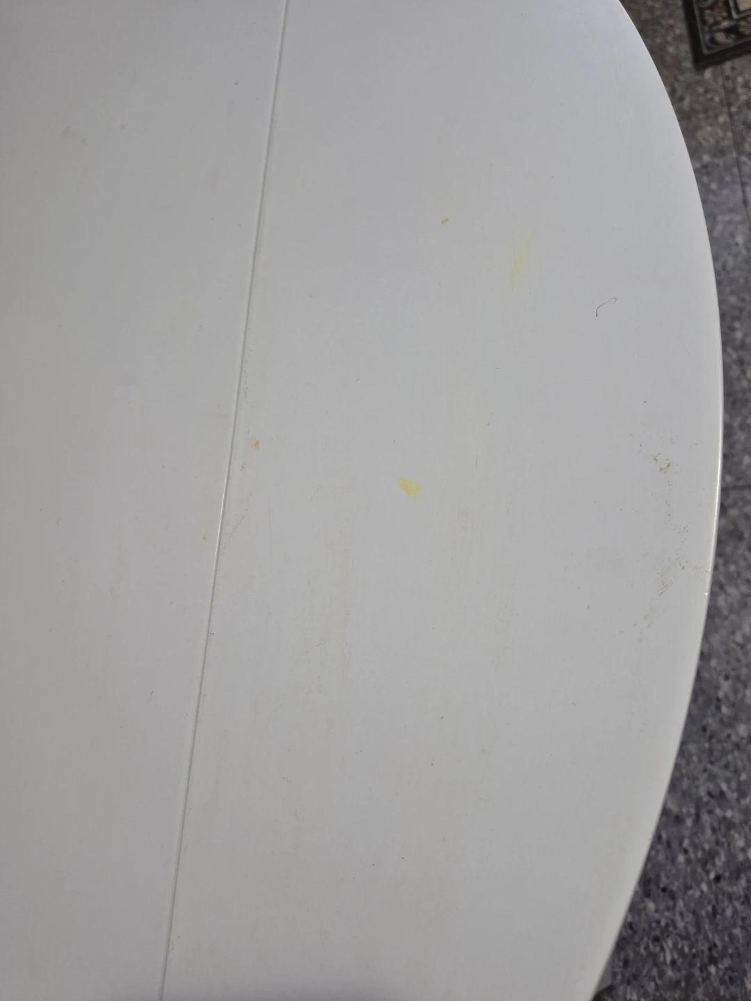 White Round Extendable Dining Table - photo 3