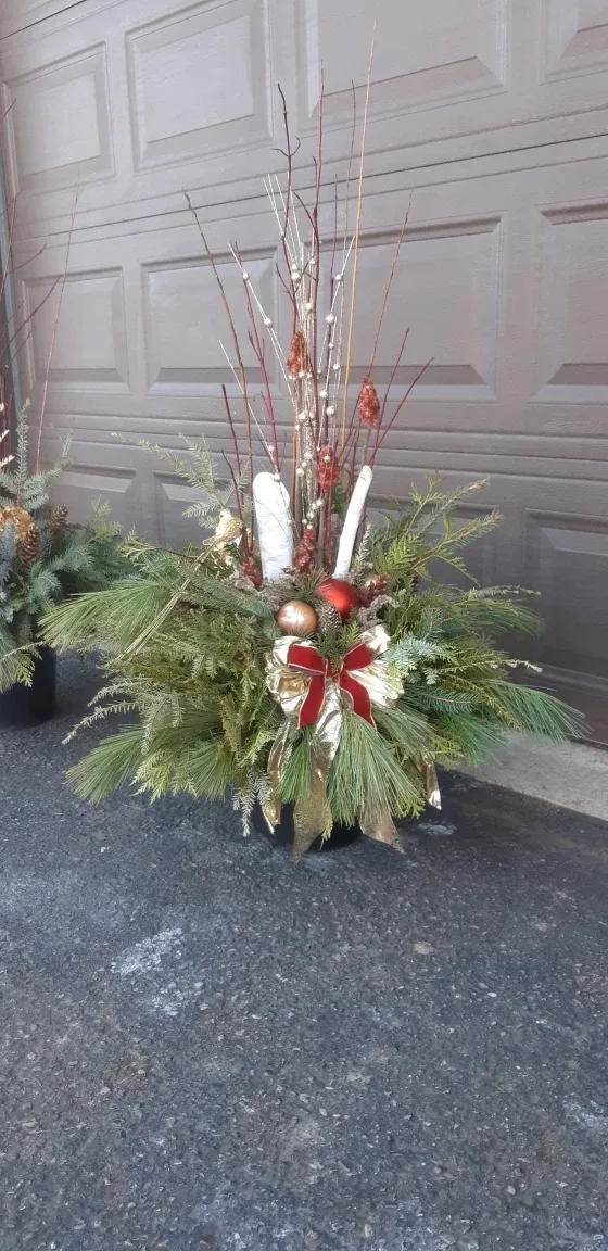 Outdoor Christmas Planter