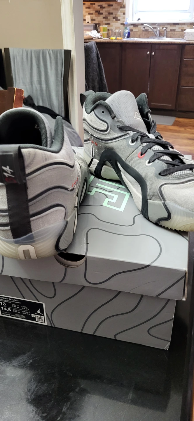 Jordan Tatum 3 Particle Grey - Size 13 men's 14.5 women's - photo 3