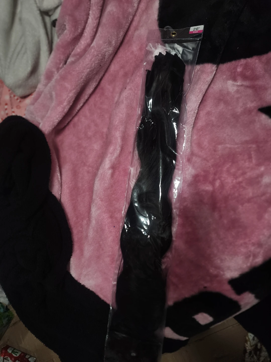 26" Black Clip-In Hair Extensions, New