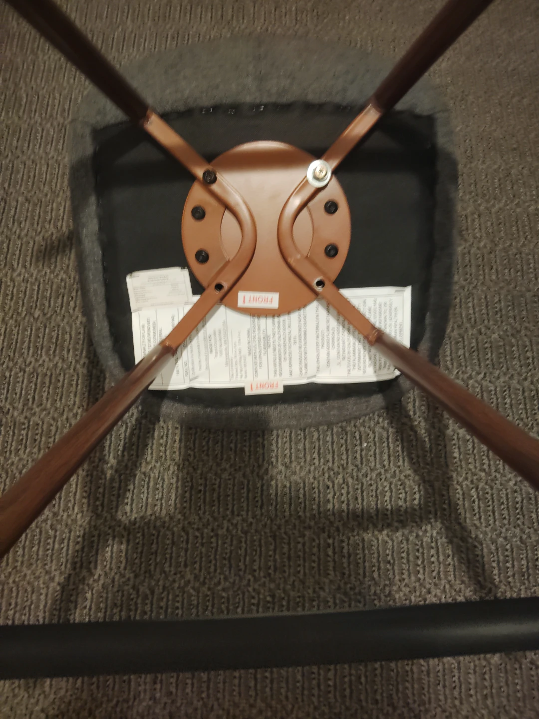 Gray Upholstered Counter Stool - photo 3