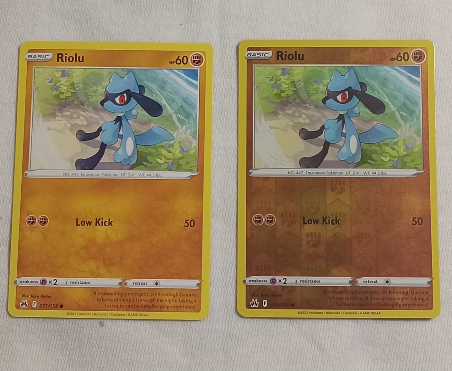Riolu Crown Zenith Pokemon Cards