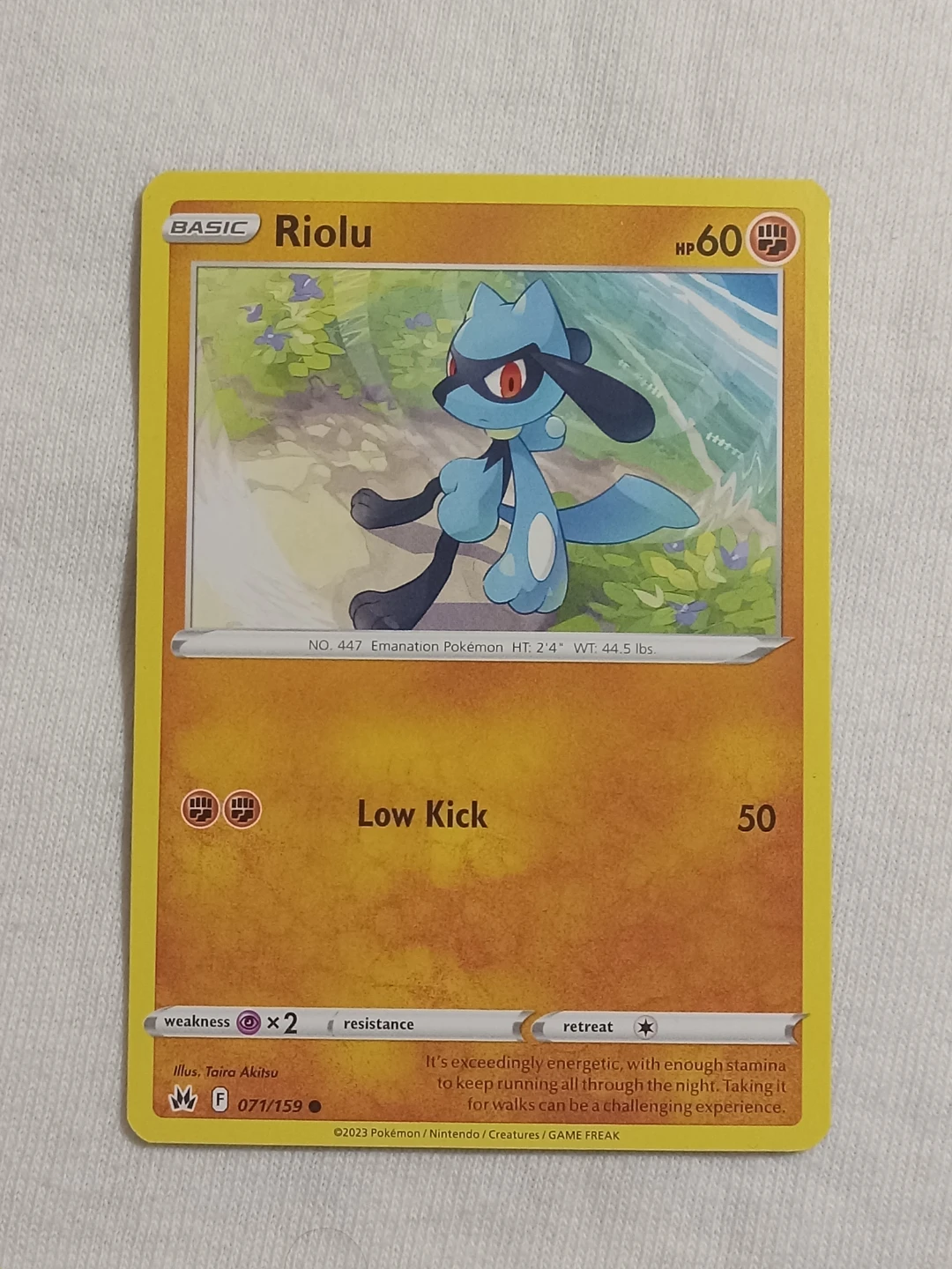 Riolu Crown Zenith Pokemon Cards - photo 2