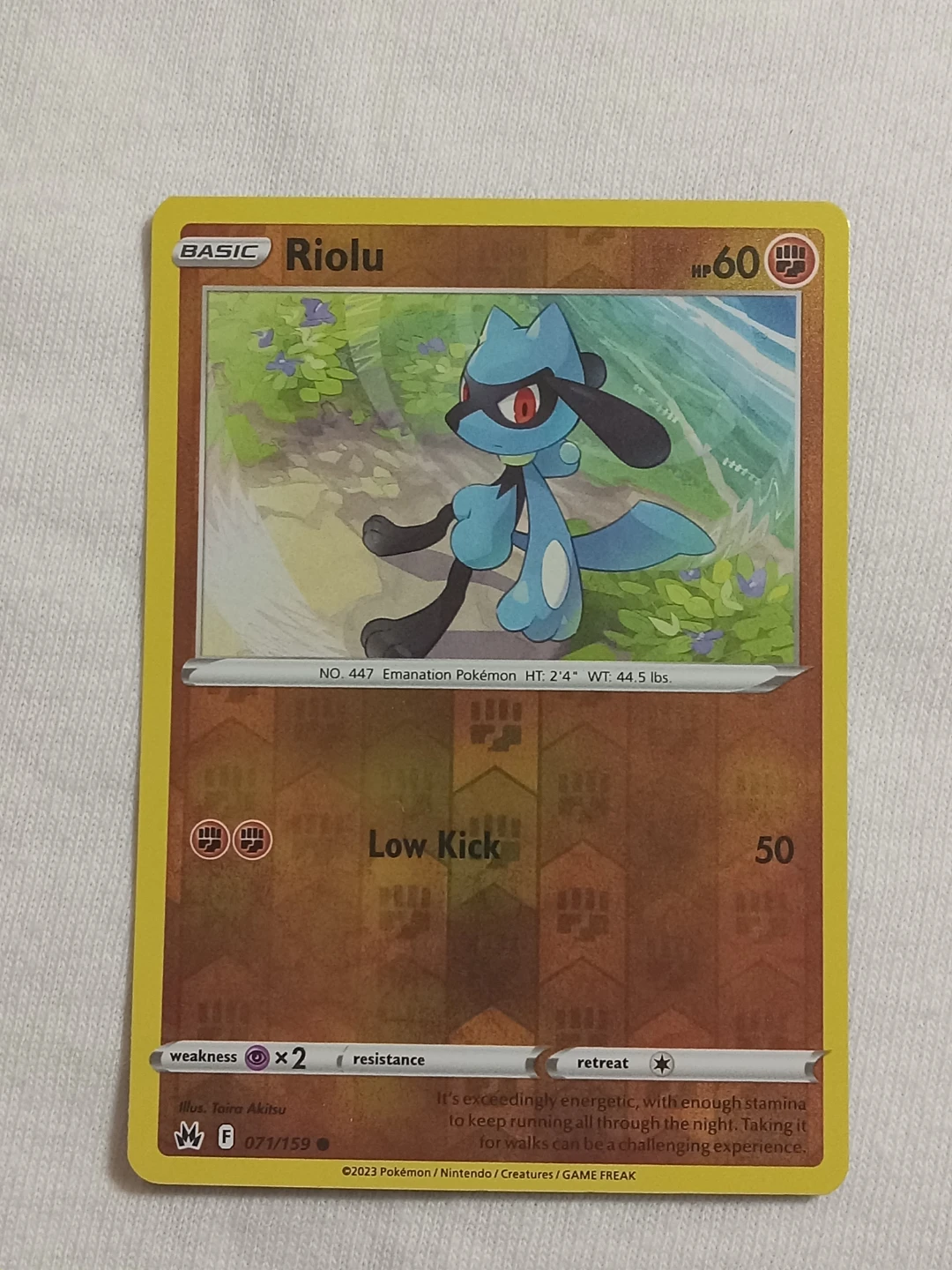 Riolu Crown Zenith Pokemon Cards - photo 3