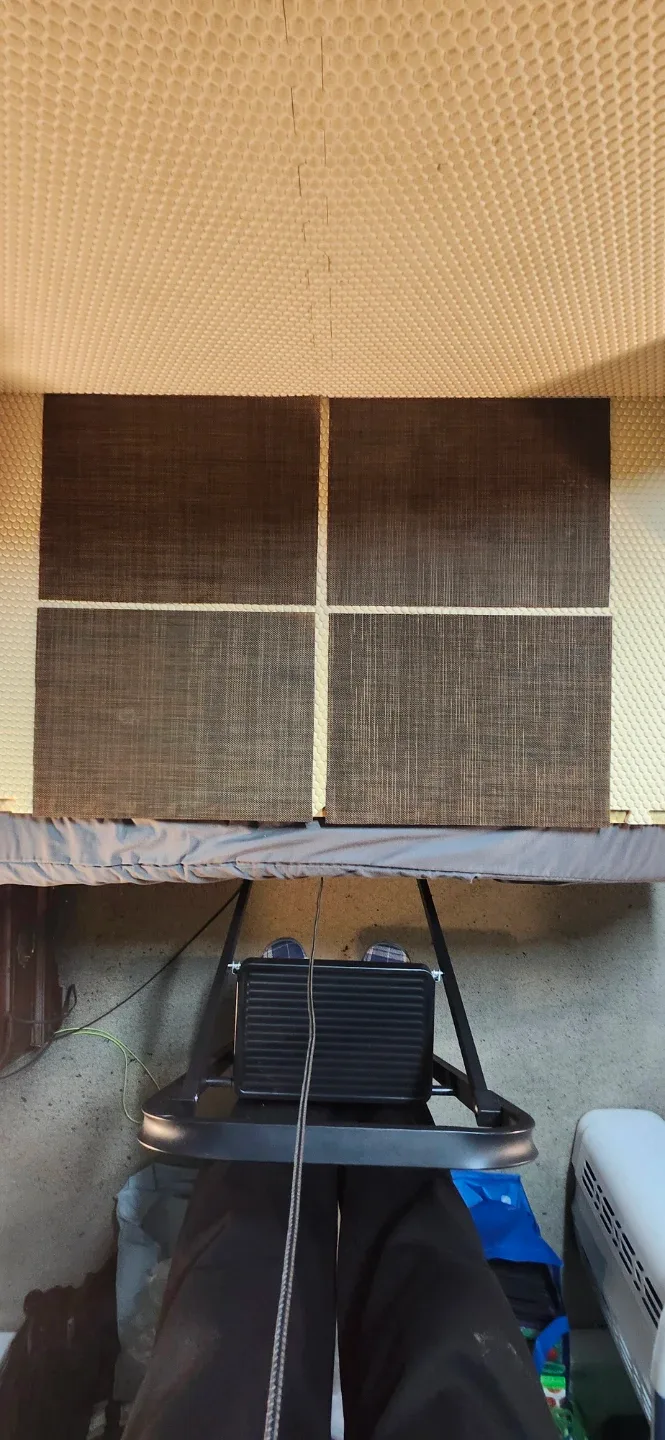 Four brown place mats