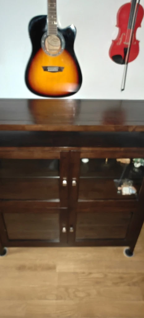 Aristo Dark wood 4-door Cabinet with Glass Doors - photo 3