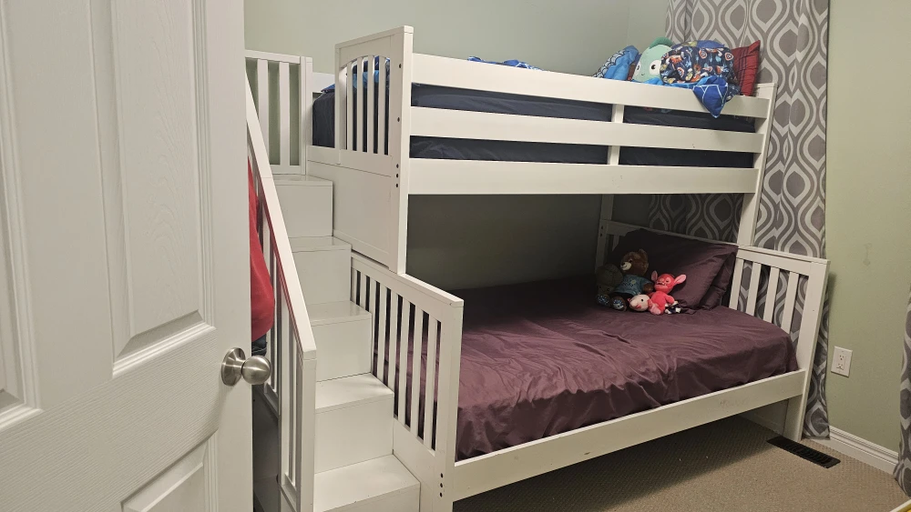 White Stairway Bunk Bed