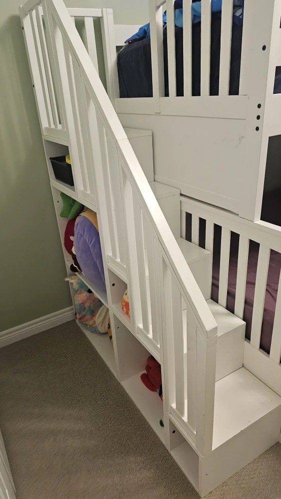 White Stairway Bunk Bed - photo 2