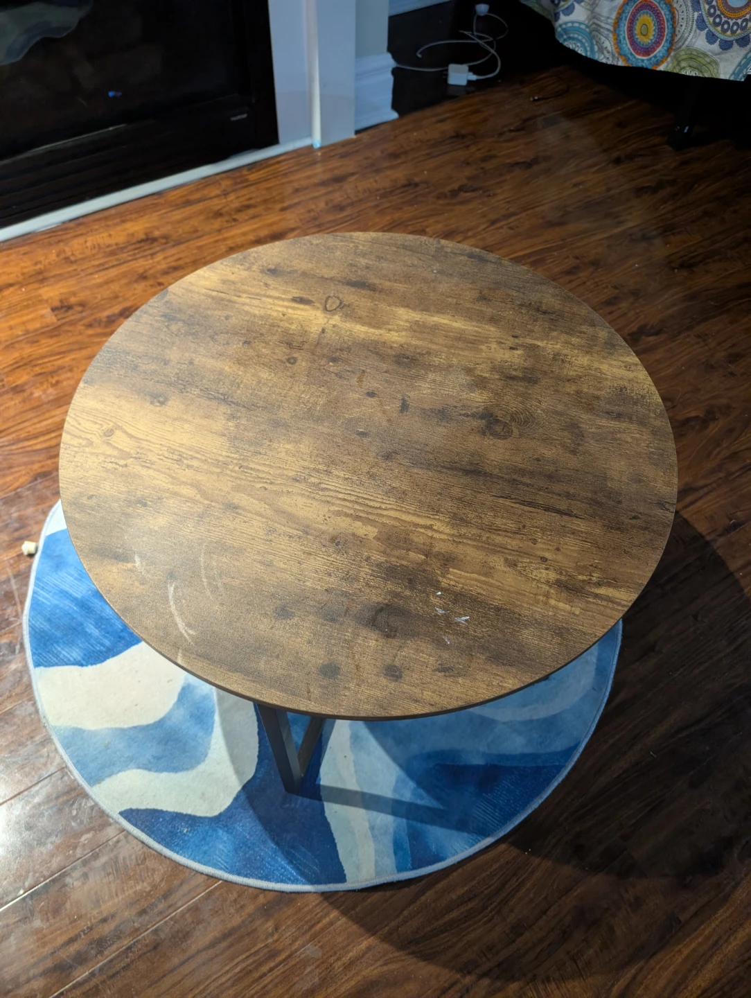 Round Coffee Table - Brown & Black - photo 2