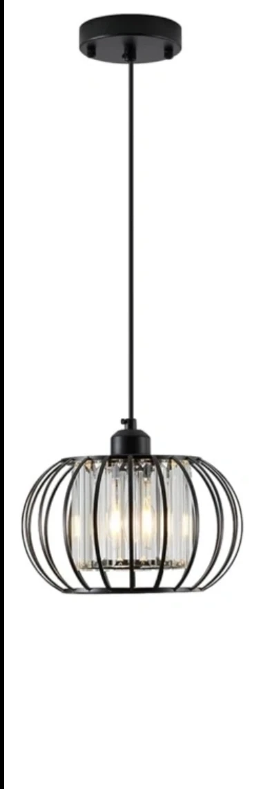 Modern Black Cage Pendant Light New - photo 4