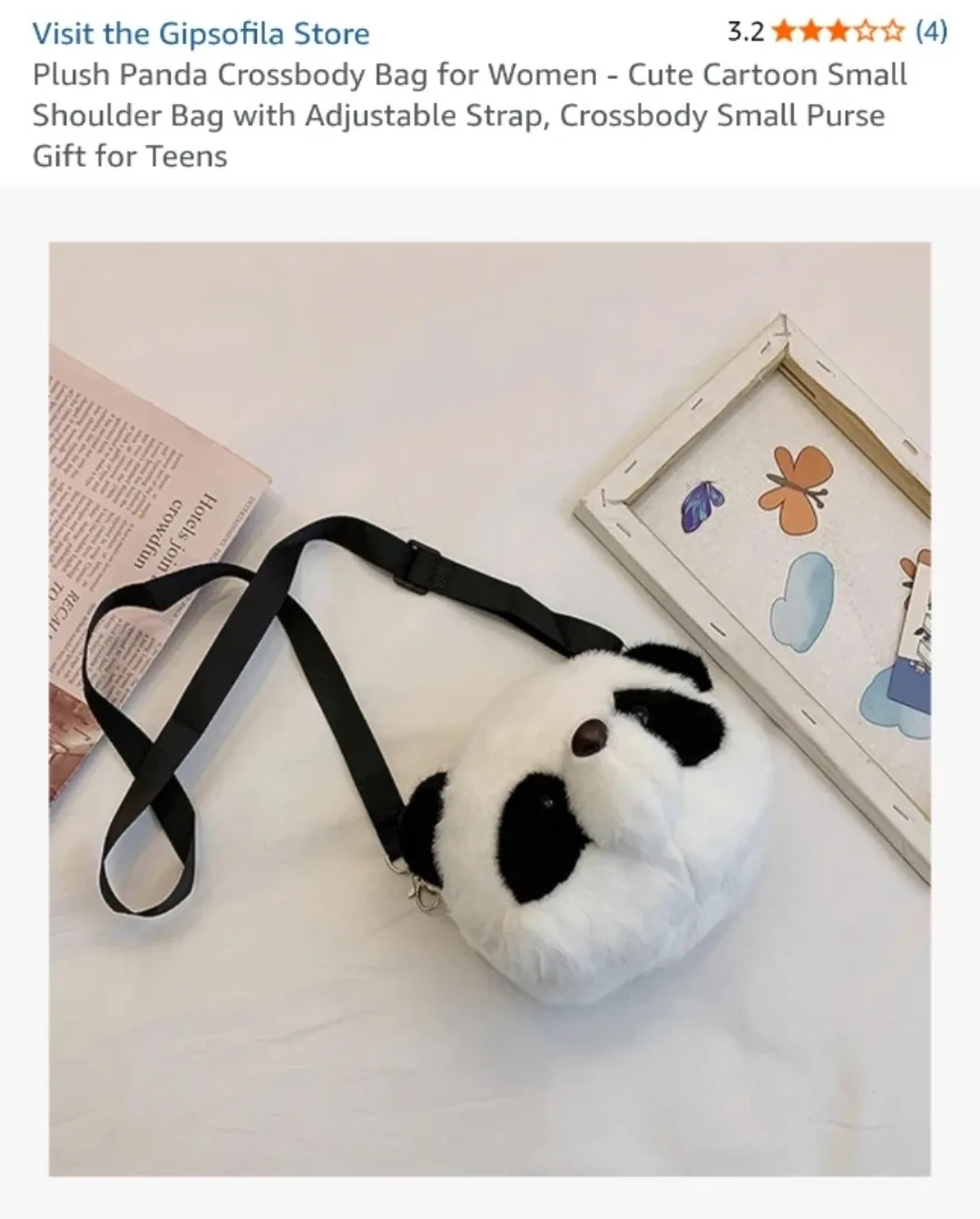 (NEW) Plush Panda Crossbody Bag - Cute & Fun! For 🎁 - #Cleanout image indicator(1)