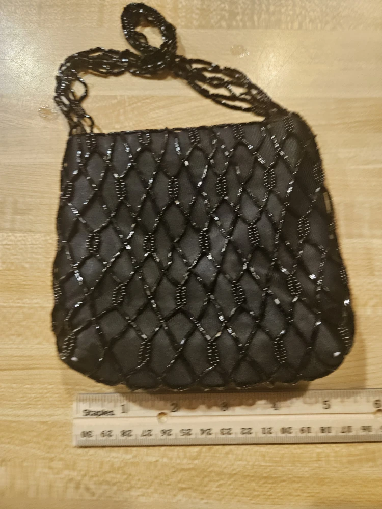 La Regale Black Beaded Handbag - photo 4