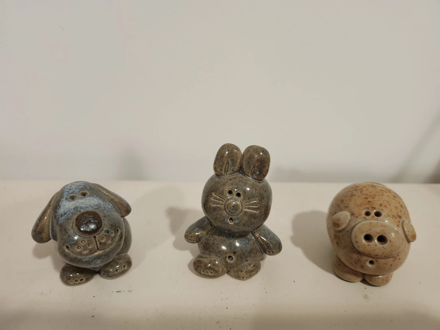 Ceramic Animal Figurines - Dog, Rabbit, Pig