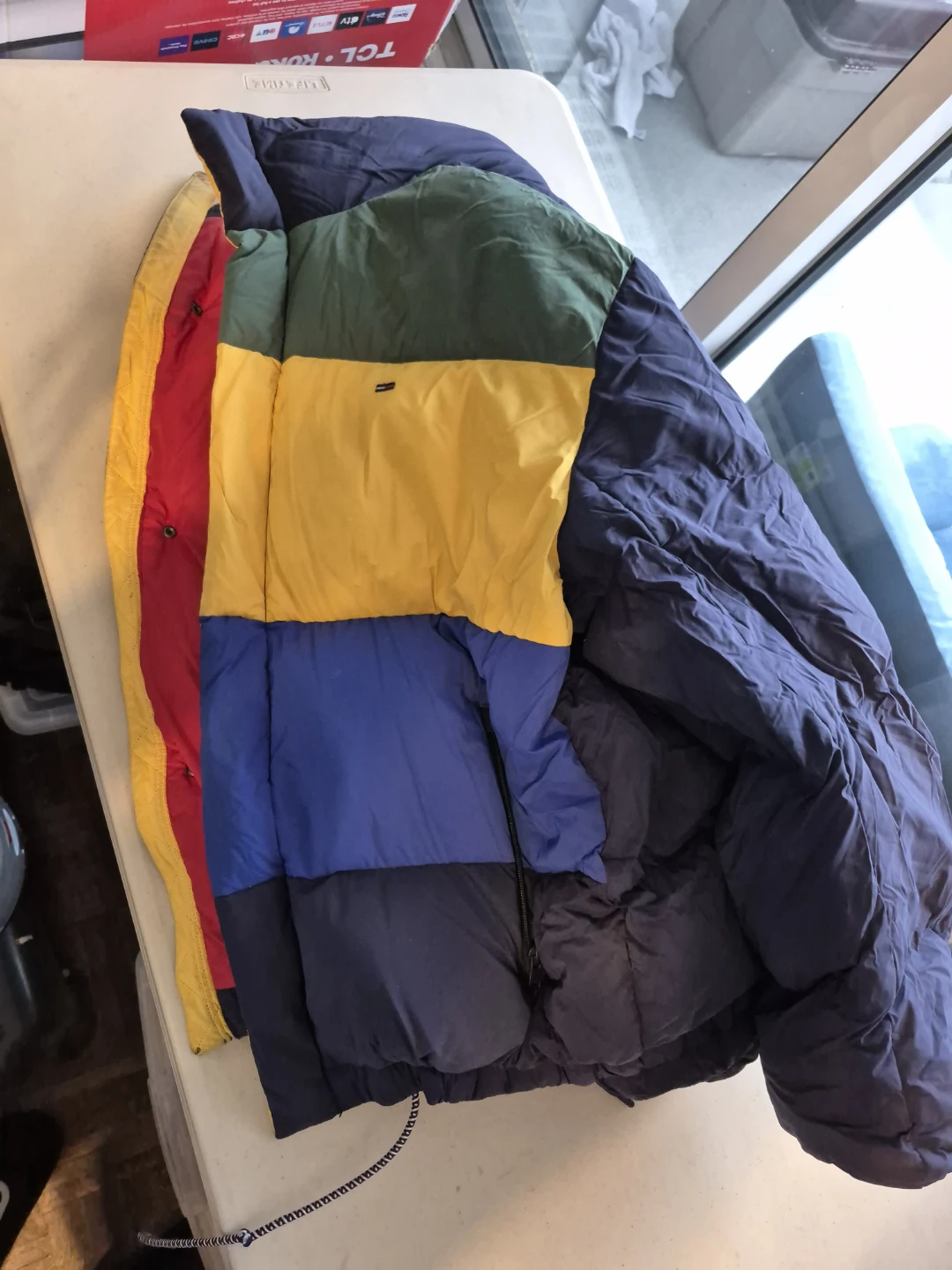 Tommy Jeans Colour Block Puffer Jacket - Size M - photo 5