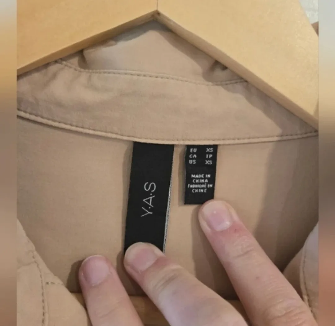 Y.A.S Light Pink Shirt Dress - Size XS image indicator(2)