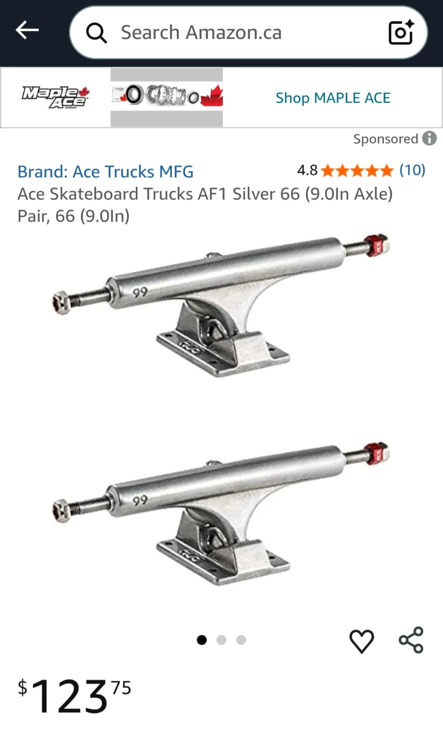 Ace AF1 44 Skateboard Trucks - photo 3