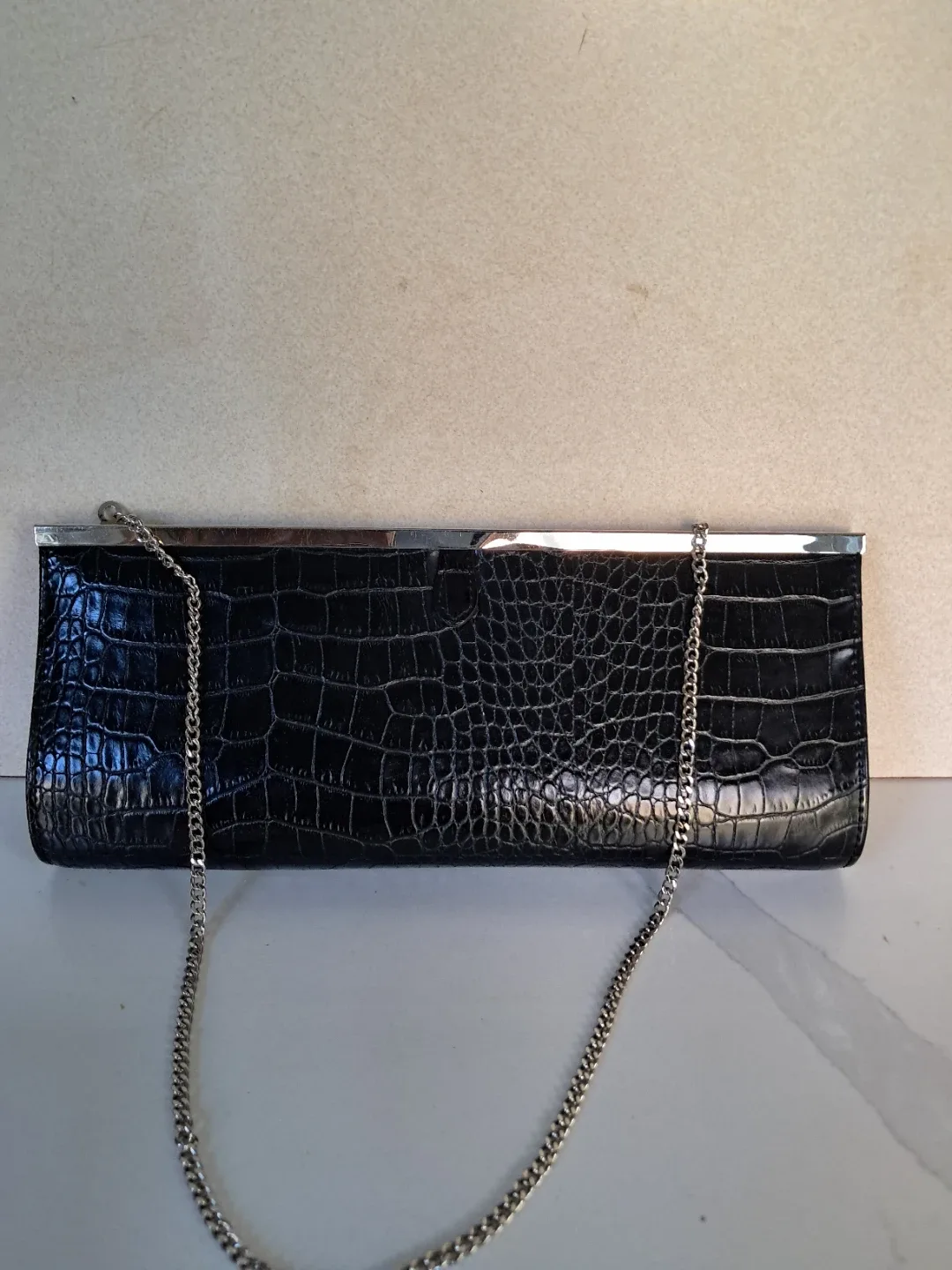 ALDO Black Clutch with Chain #cleanout#