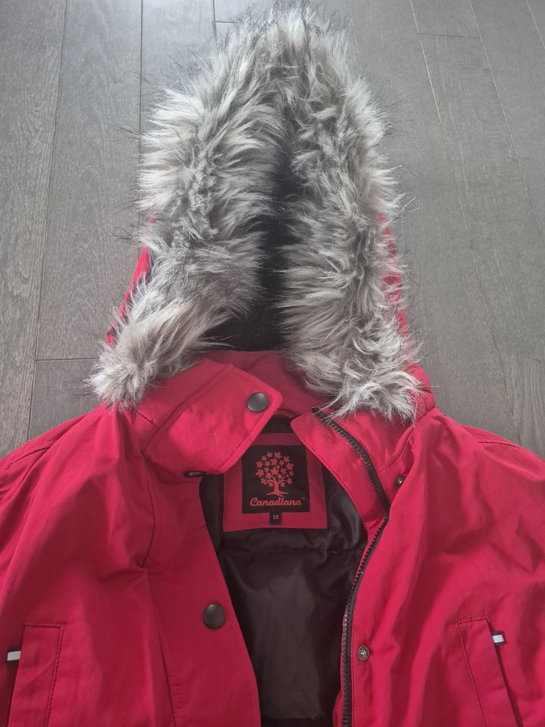 Canadiana Red Winter Parka - Size 1X - photo 2