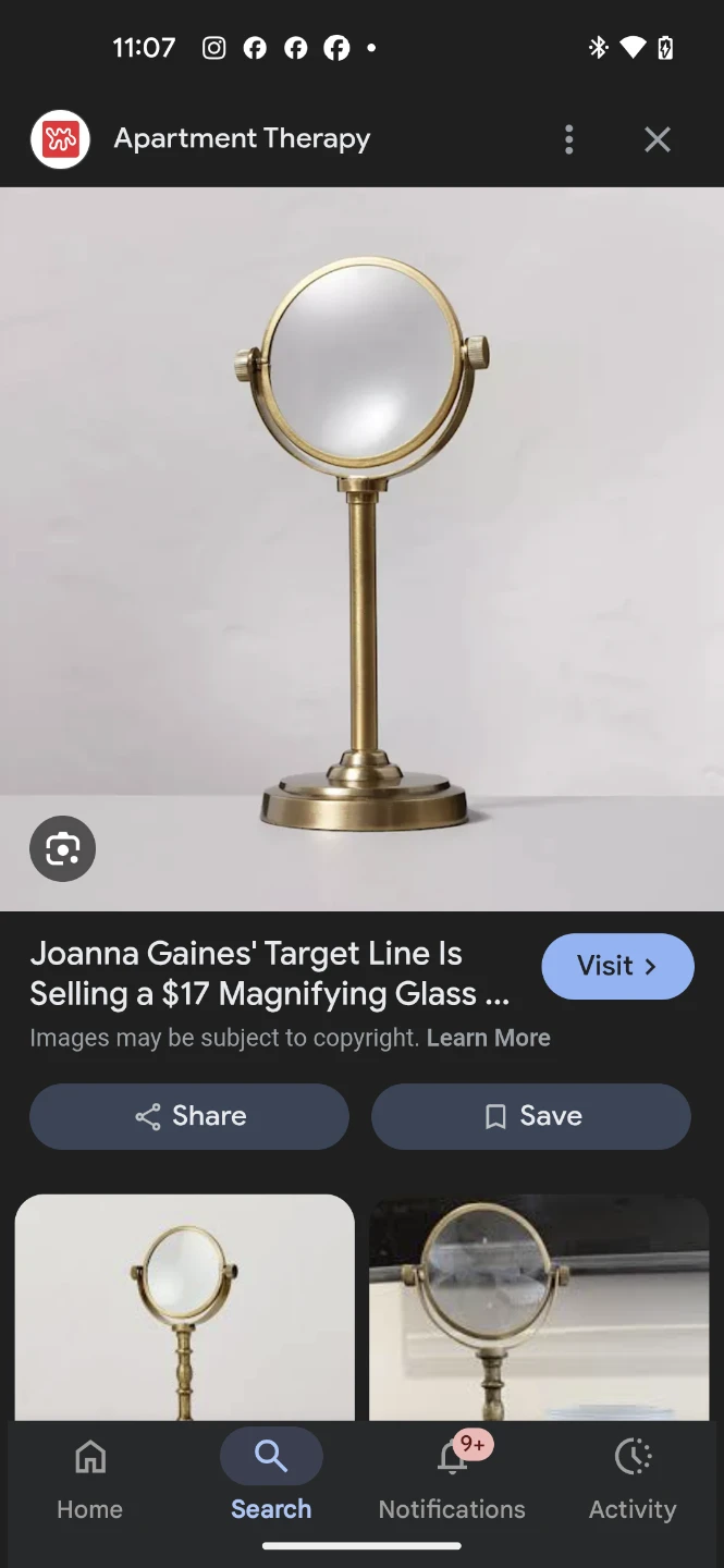 Hearth & Hand Magnolia Brass Magnifying Glass - photo 2