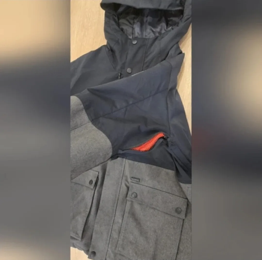 Billabong Mens Jacket, Black/Grey - Size Small image indicator(2)