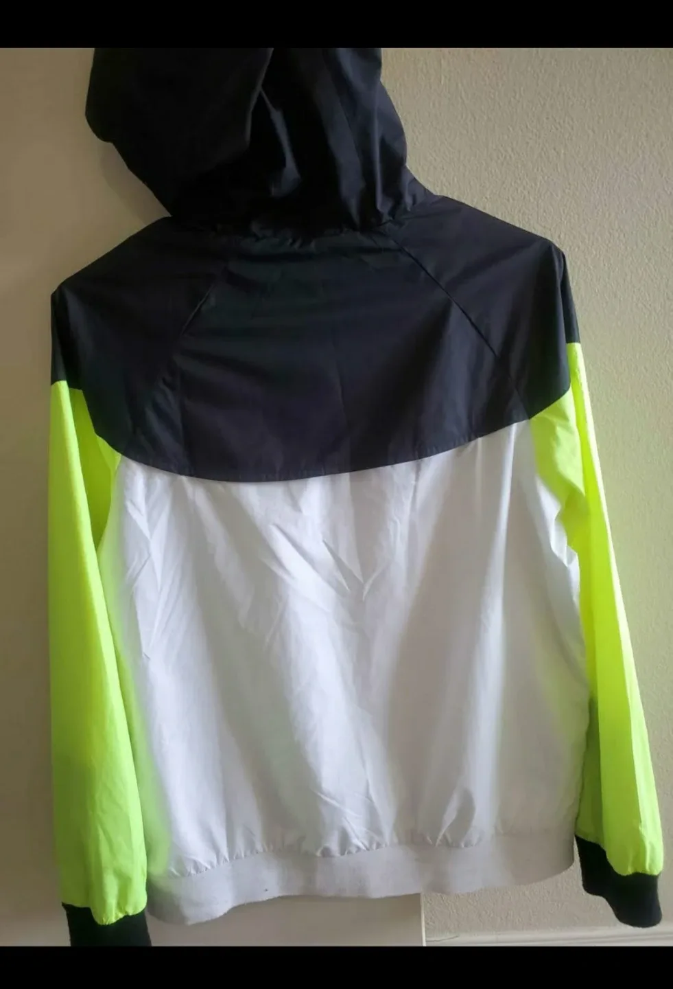 Nike Windrunner Jacket - Black, White & Neon Green - Large image indicator(9)