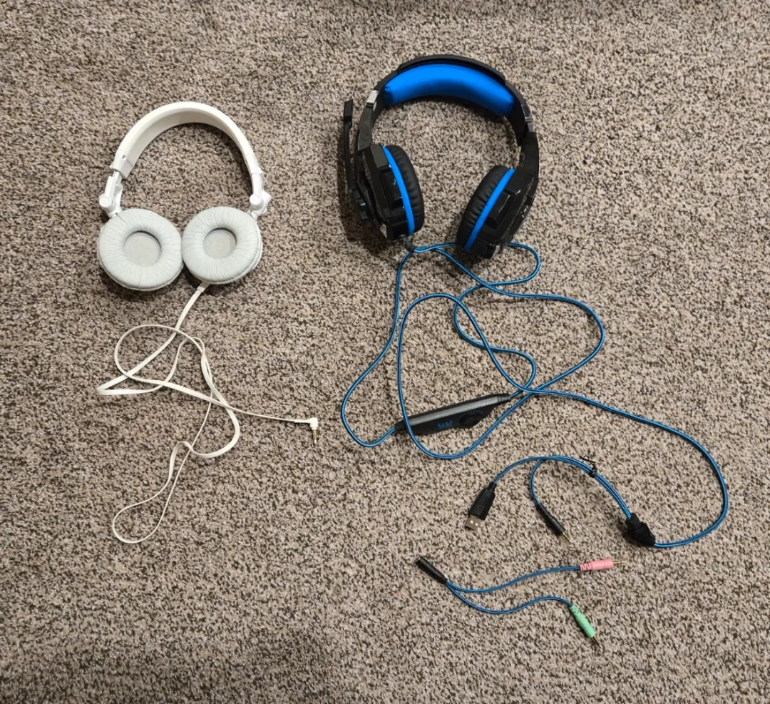 Two headphones