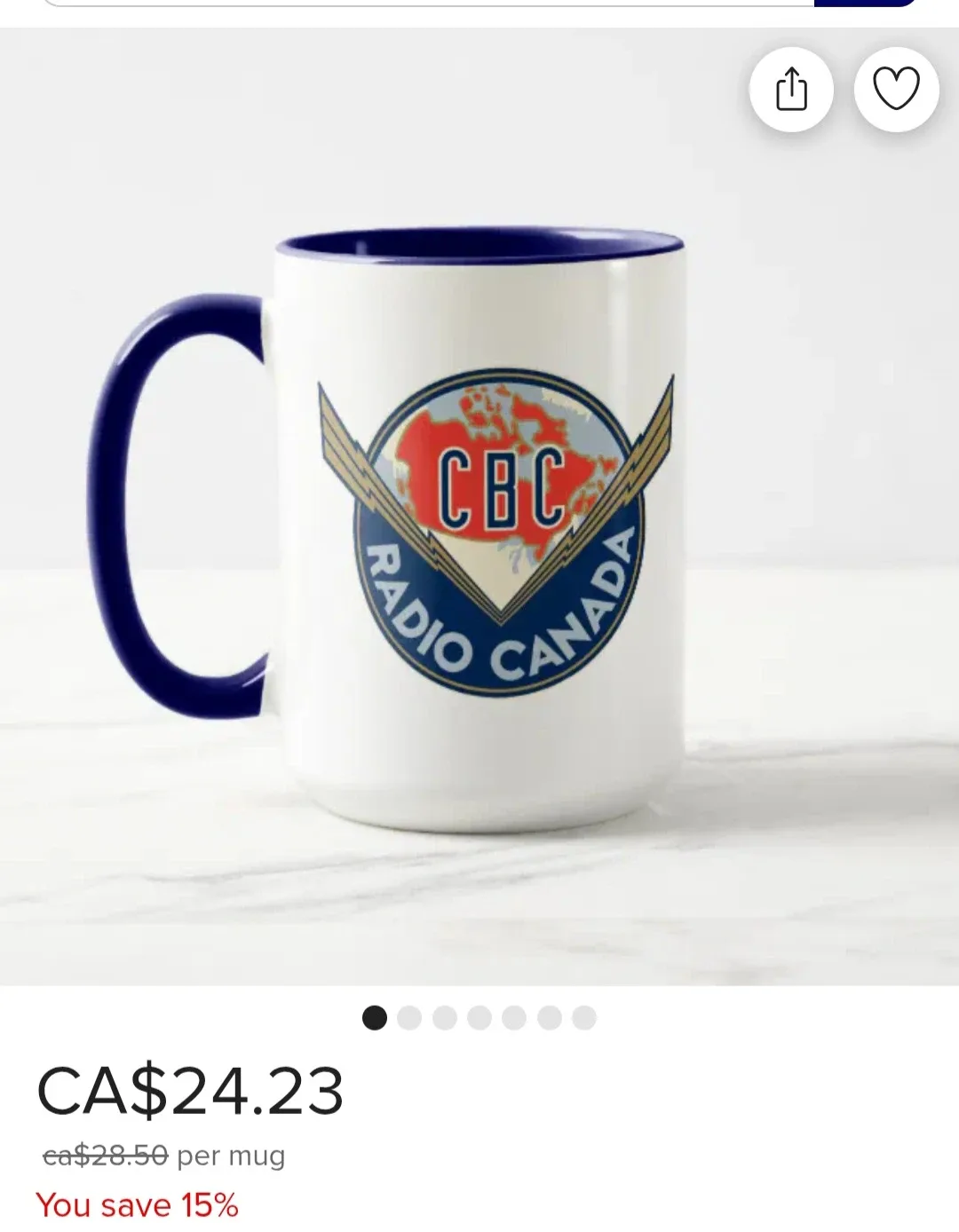 CBC Radio Canada Large Mug