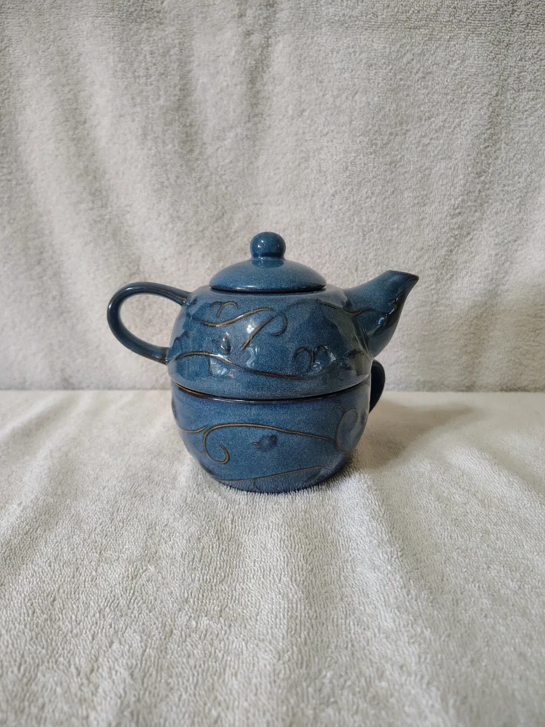 Blue Ceramic Tea Set